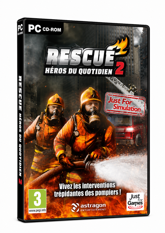 Rescue 2 Héros du Quotidien PC CD-ROM Neuf Sous Blister Jeu en Français Simulation Pompiers Astragon PEGI 3+