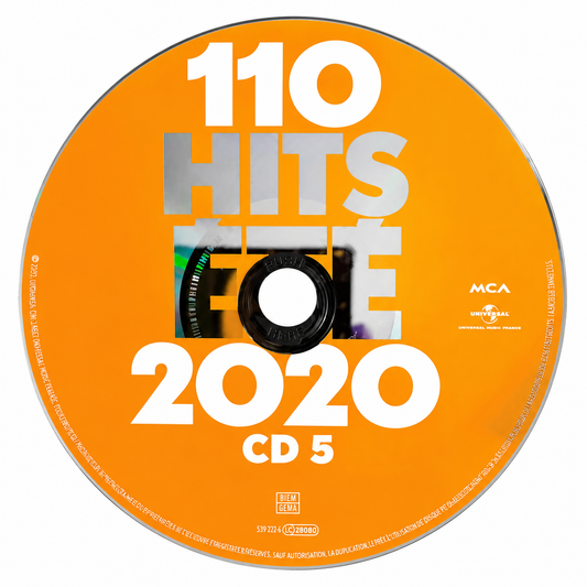 110 Hits Été 2020 – Compilation – CD 5 seul sans boîtier