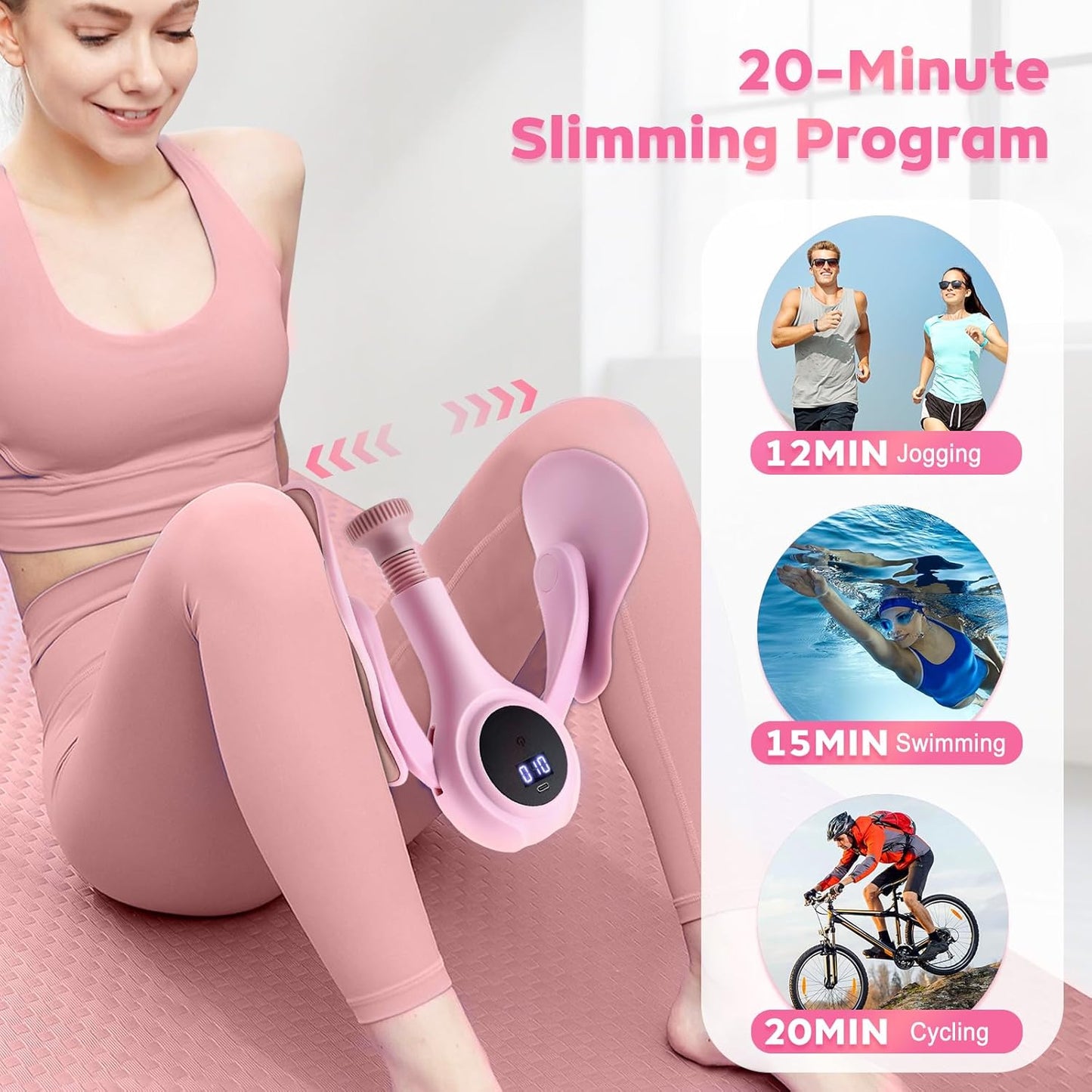 Appareil Exercice Cuisses Femme – Renforcement Intérieur Cuisses Plancher Pelvien – Toner Fitness Maison