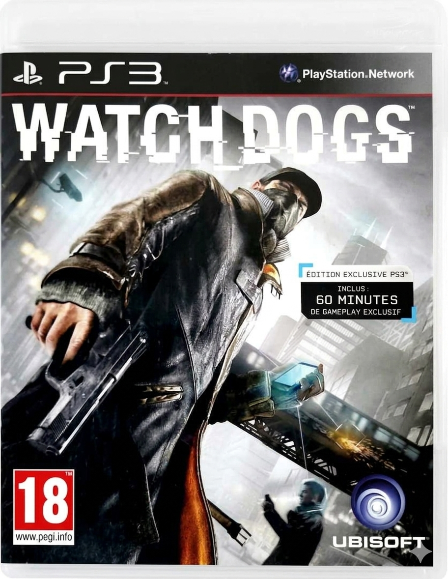 Watch Dogs PS3 PlayStation 3 Jeu Vidéo Action Aventure Monde Ouvert Ubisoft Version Française PEGI 18