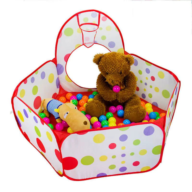 Tente Enfant 3 en 1 – Tunnel Pliable et Piscine à Balles Intérieur/Extérieur