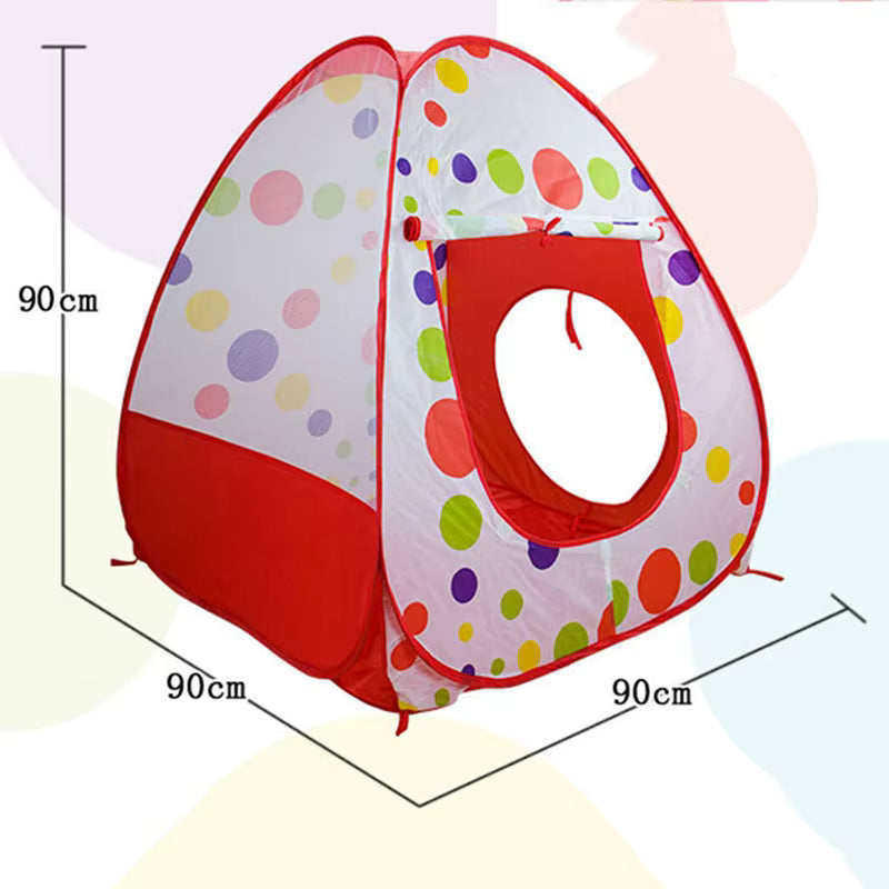 Tente Enfant 3 en 1 – Tunnel Pliable et Piscine à Balles Intérieur/Extérieur