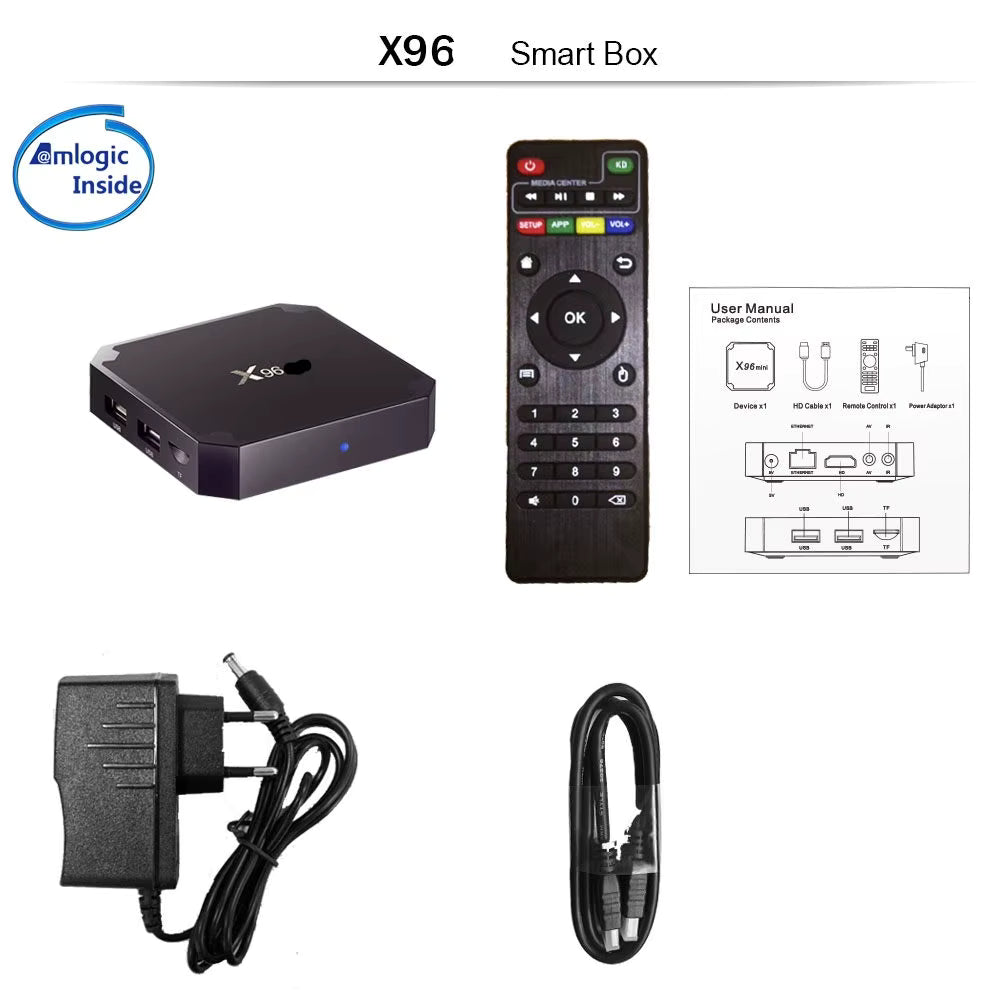 Box TV Android 9.0 1GB/8GB – Décodeur Smart TV 4K WiFi pour Télévision