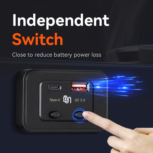 Chargeur Voiture Rapide 48W – Adaptateur Double USB Type-C PD QC 3.0 pour Allume-Cigare 12V / 24V