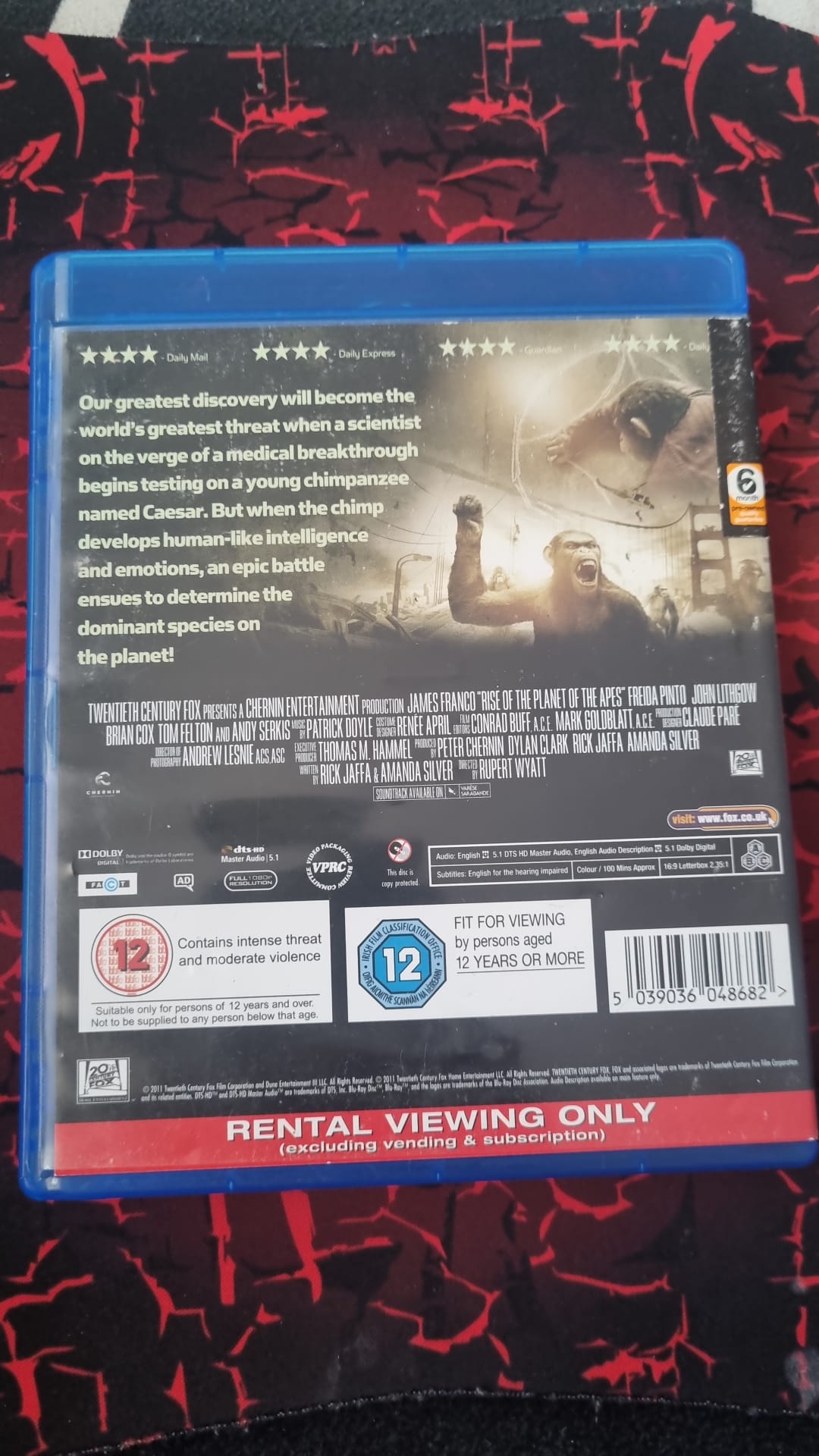 Rise of the Planet of the Apes – Blu-Ray