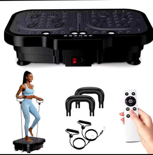 Plaque Vibrante Fitness Électrique avec Télécommande – Plateforme Vibrante de Musculation & Perte de Poids – 99 Niveaux – Silencieuse