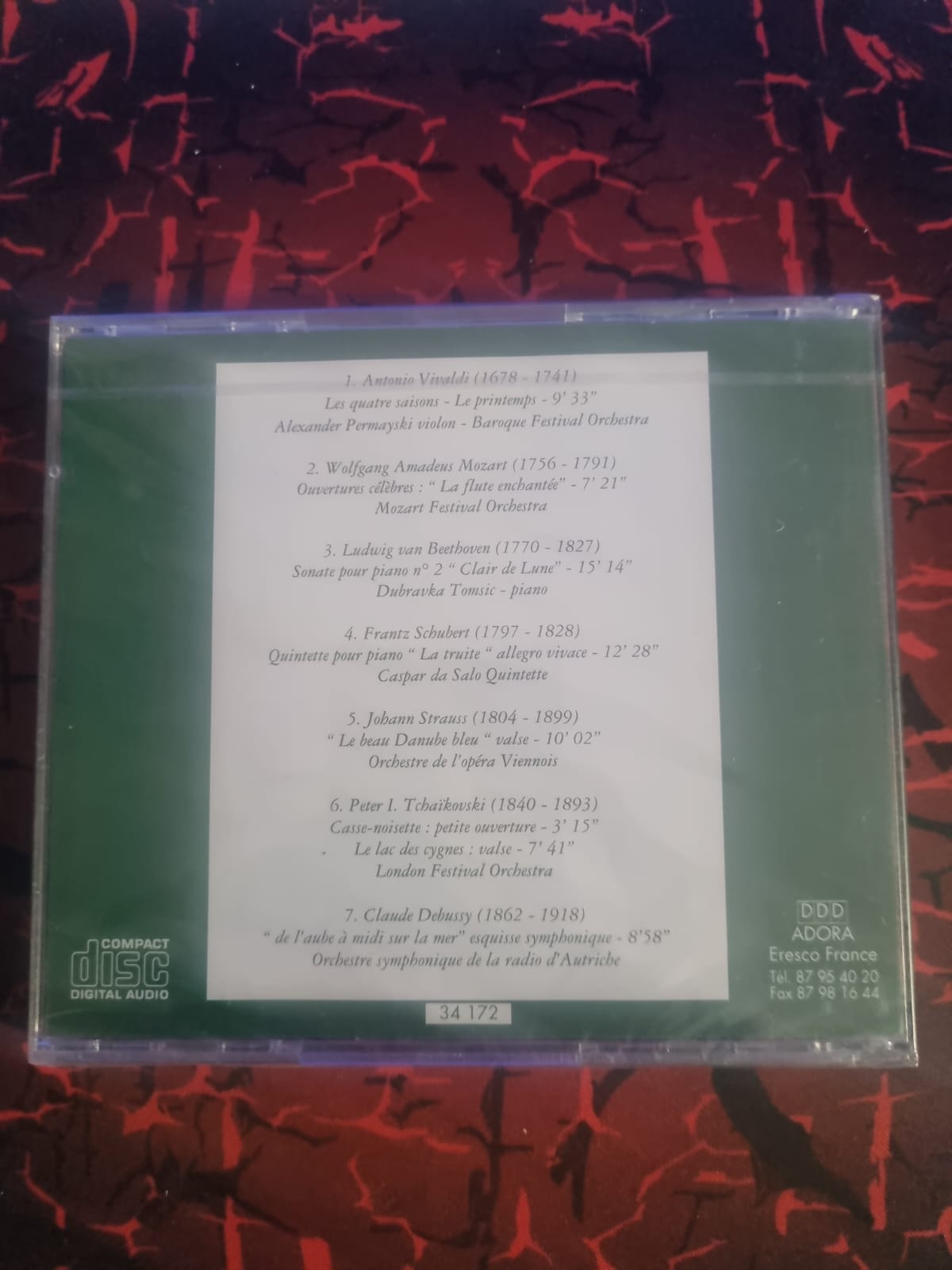 Hymne à la musique – Ode à la nature (Vivaldi, Mozart, Beethoven, Strauss, Debussy, Tchaïkovski) – CD Classique