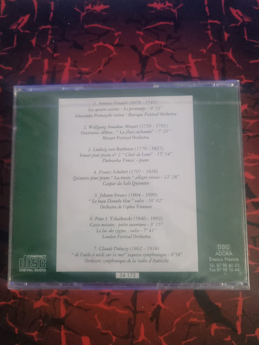 Hymne à la musique – Ode à la nature (Vivaldi, Mozart, Beethoven, Strauss, Debussy, Tchaïkovski) – CD Classique