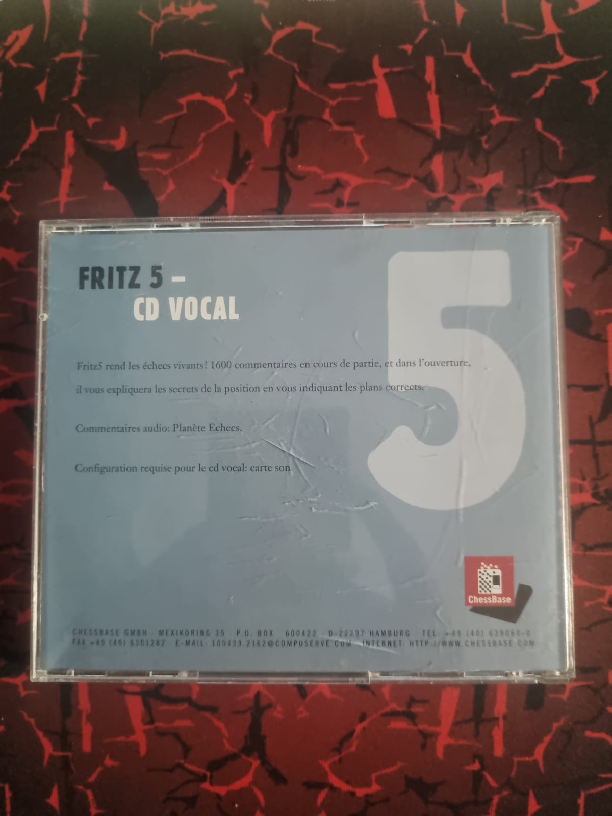 Fritz 5 – CD Vocal – Logiciel d’Échecs Audio PC