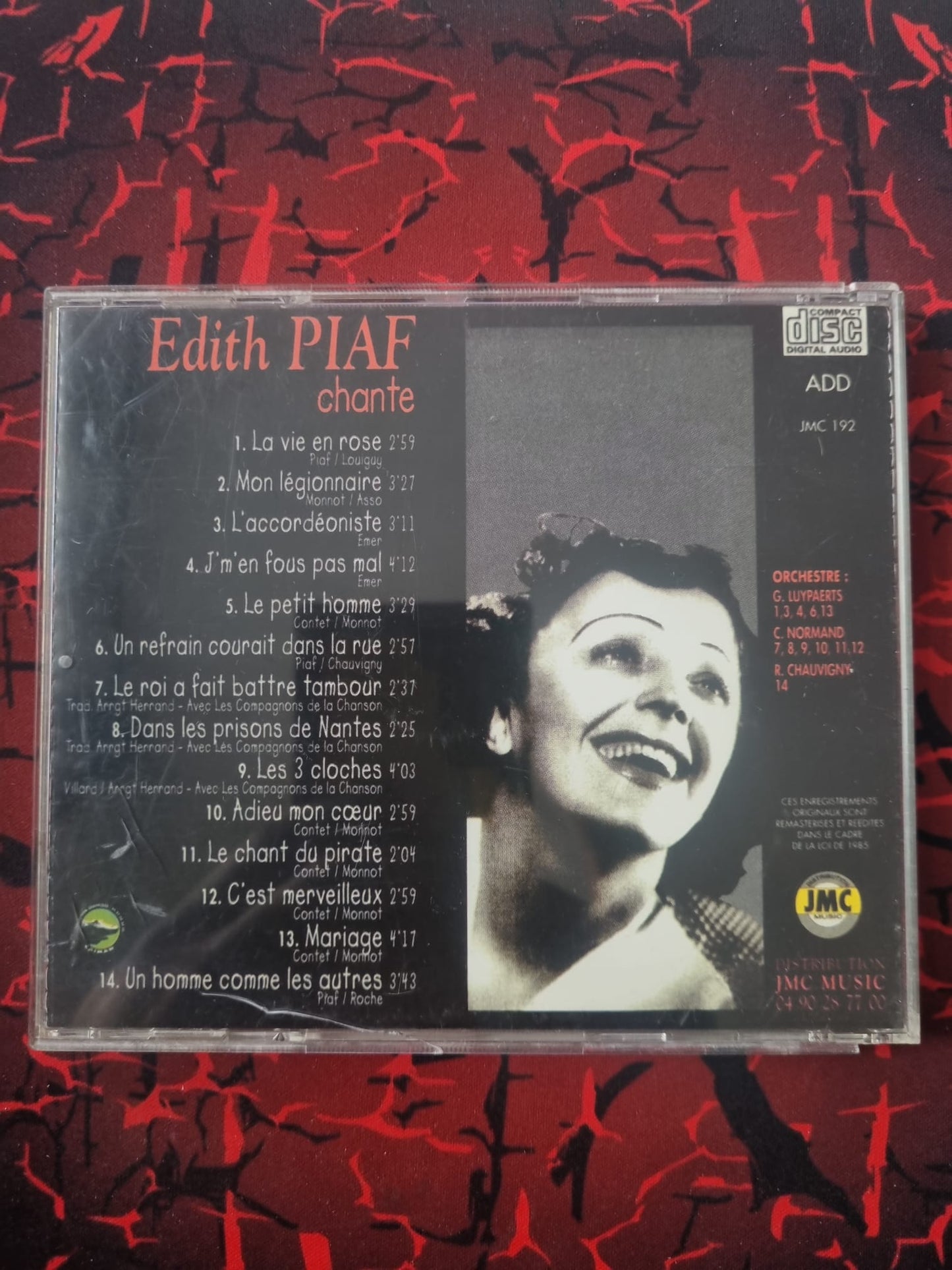 Édith Piaf – Chante – La Vie en Rose, Mon Légionnaire, L’Accordéoniste – Les Grands de la Chanson Française – CD Album