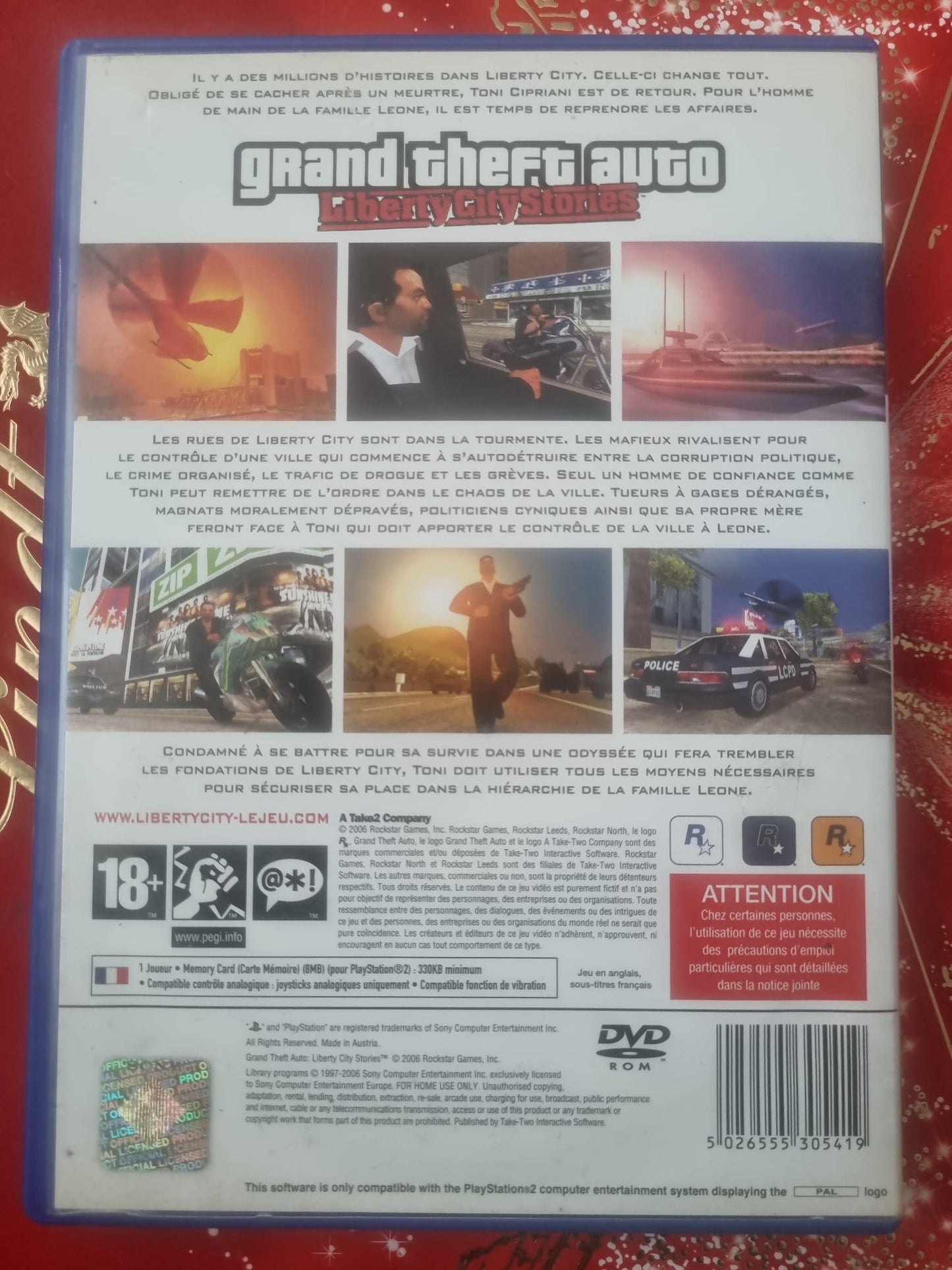 Grand Theft Auto: Liberty City Stories | Jeu Vidéo PS2 PlayStation 2 | Version PAL FR | GTA jeu ps2