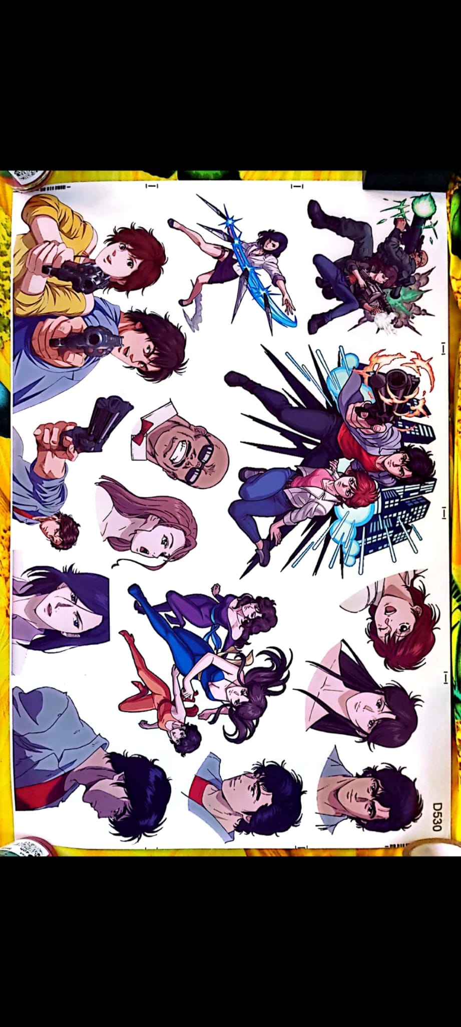 Sticker Mural Nicky Larson City Hunter – Planche Manga – 60 x 90 cm