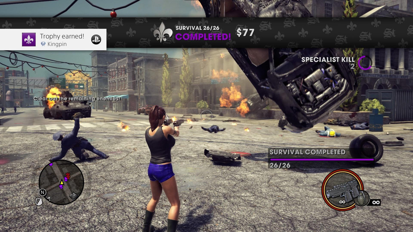 Saints Row 2 Jeu PS3 Blu-Ray – CD Jeu Uniquement Sans Boîtier – Jeu Action Monde Ouvert PlayStation 3