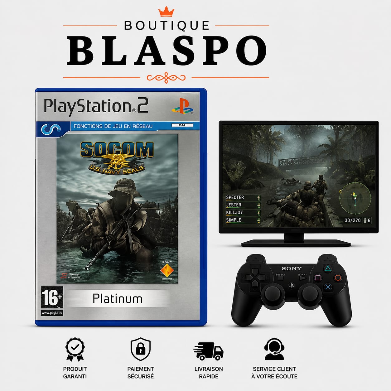SOCOM : U.S. Navy Seals (PS2 Platinum) – Jeu de Tir & Stratégie Militaire – Version Française