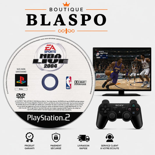 NBA Live 2004 – PS2 – CD seul sans boîtier – Basket-ball