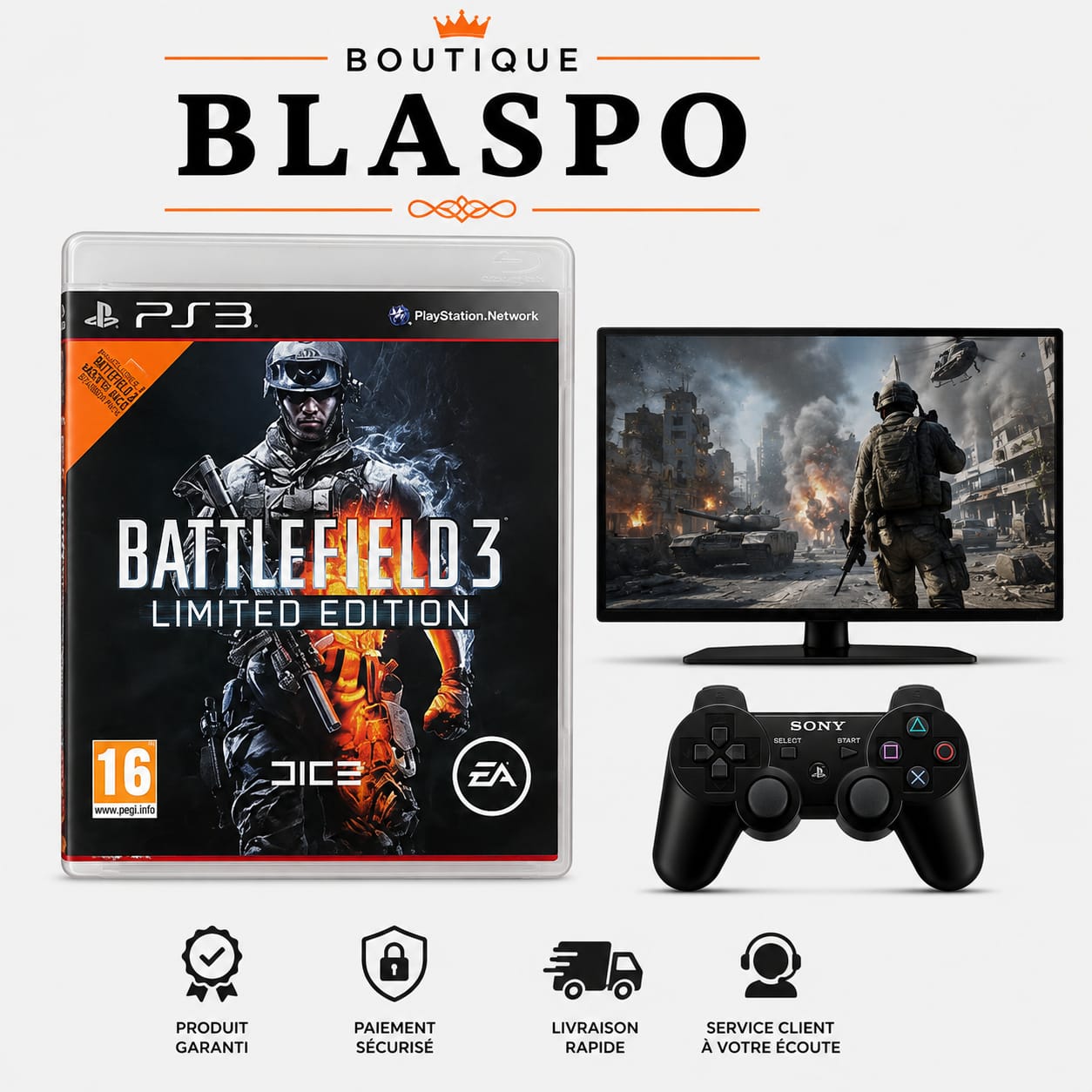 Battlefield 3 Limited Edition Jeu PS3 PlayStation 3 FPS Action Guerre Multijoueur – Edition Limitée – PEGI 16