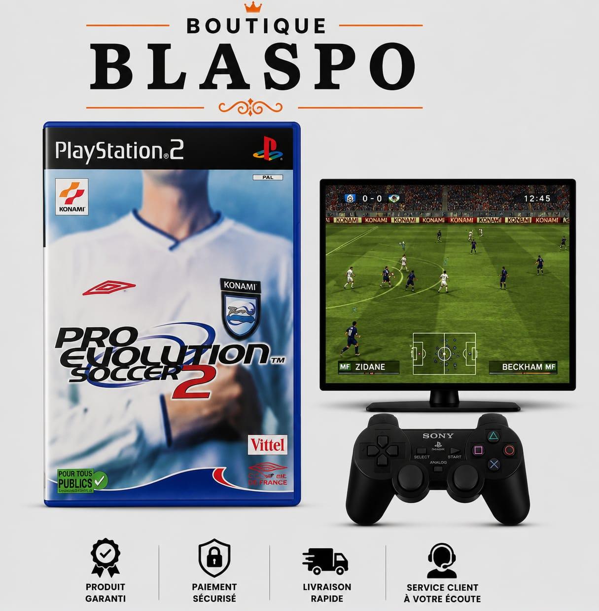 Pro Evolution Soccer 2 - Jeu PS2 - Konami - PAL
