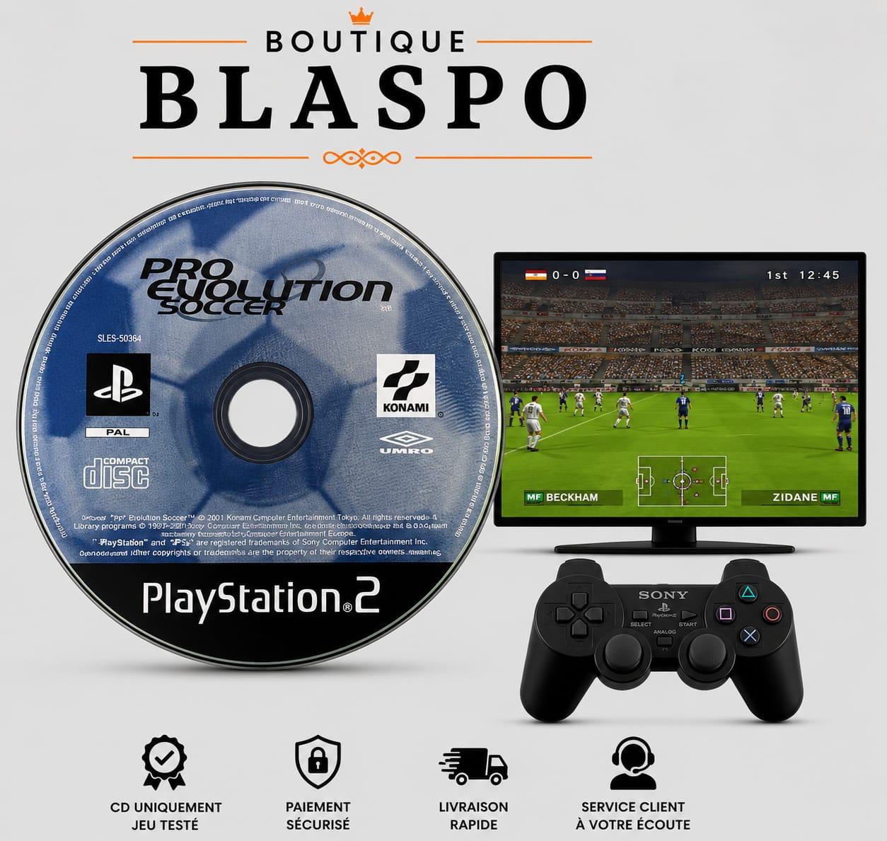 Pro Evolution Soccer – Jeu PS2 – PAL – CD Seul