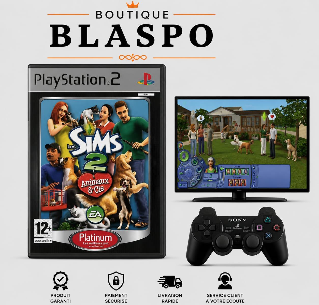 Les Sims 2 : Animaux & Cie – PS2 – Version Française – Sans Manuel – Jeu Platinum