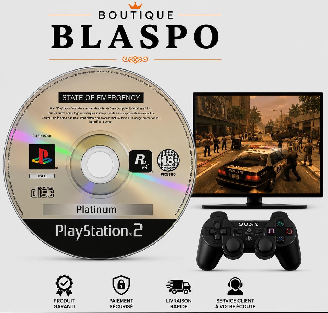 State of Emergency – PS2 – CD seul sans boîtier – Action