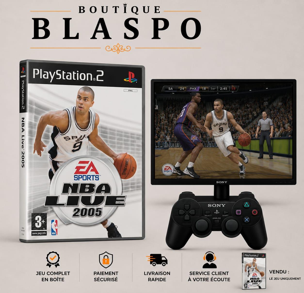 NBA Live 2005 PS2 PlayStation 2 PAL Jeu de Basketball EA Sports Version Française