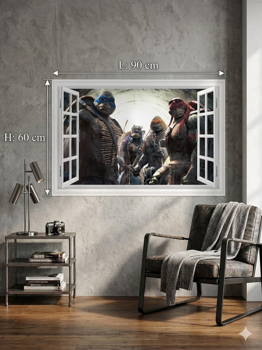 Sticker Mural Style Action Fantaisie – Décoration Murale Grand Format – Autocollant Unique – 90 x 60 cm