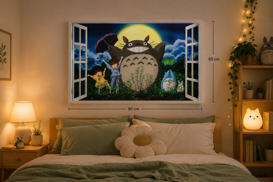Sticker Mural Enfants Style Fantaisie – Décoration Murale Grand Format – Autocollant Unique – 90 x 60 cm