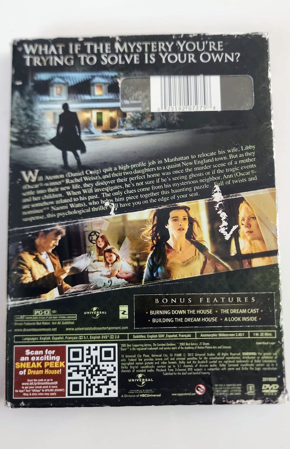 Dream House – DVD | Thriller Psychologique | Daniel Craig, Naomi Watts, Rachel Weisz | Universal | NTSC