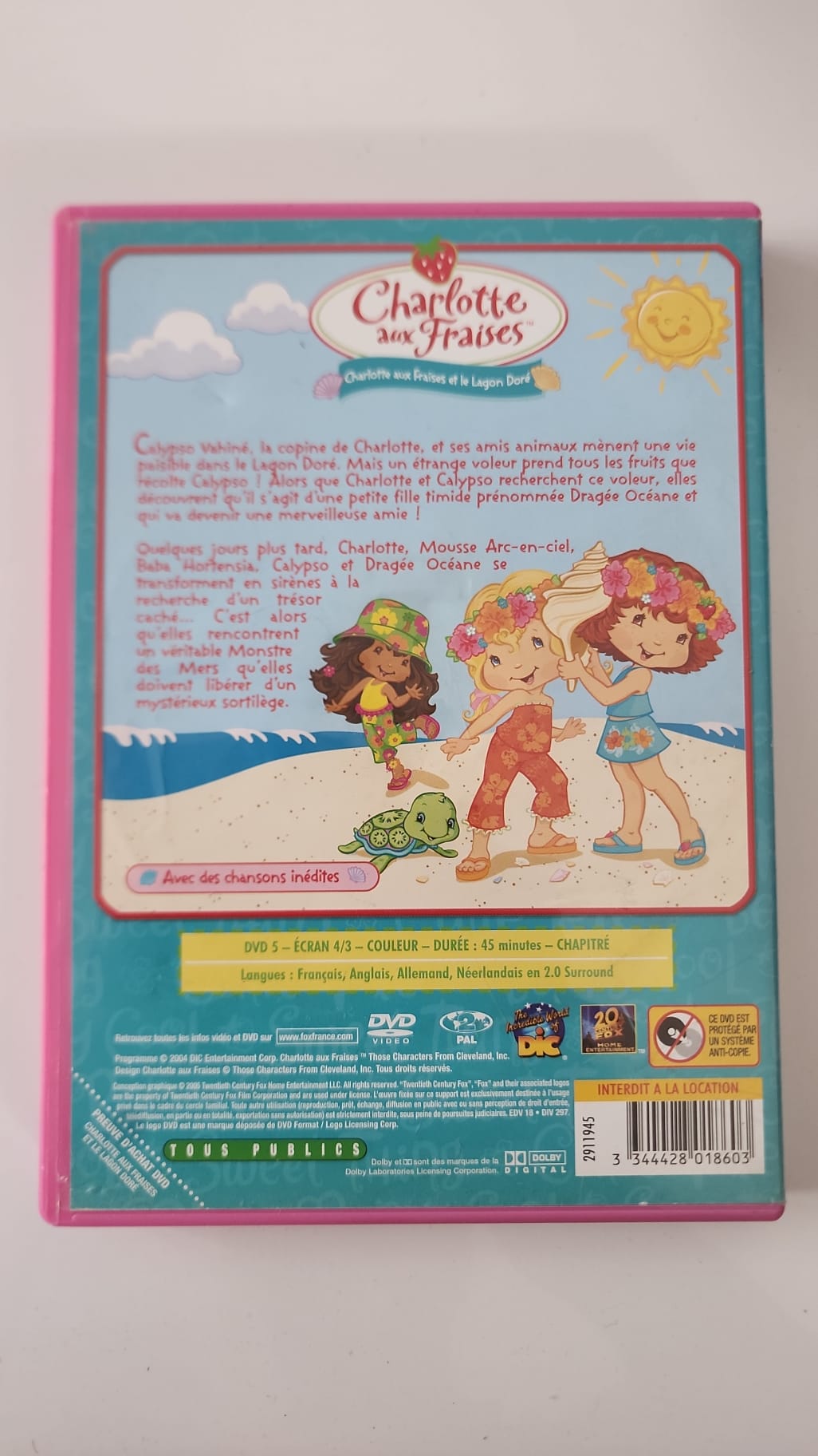 Charlotte aux Fraises et le Lagon Doré DVD - Verso