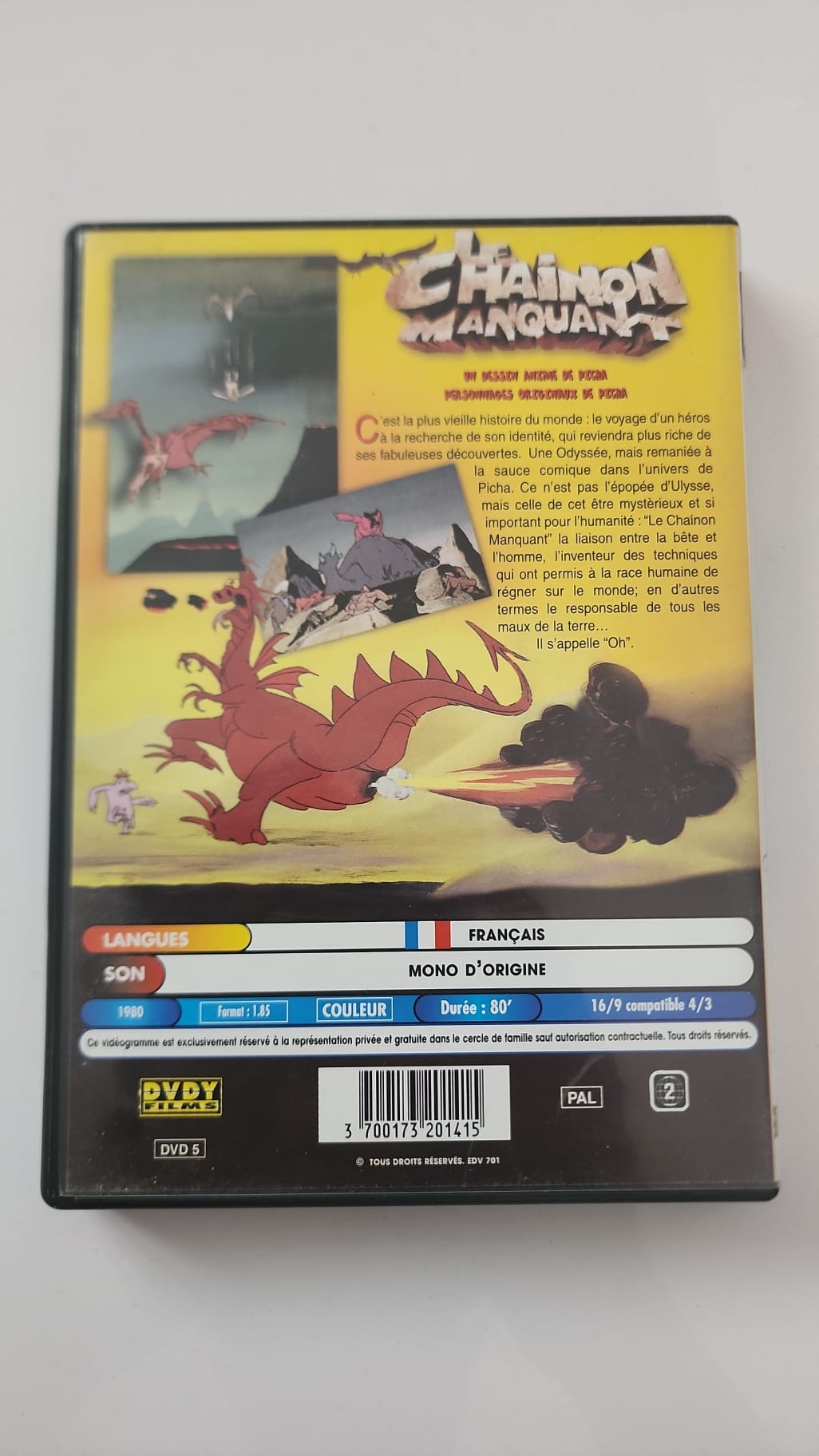 Le Chaînon Manquant - DVD Animation de Picha
