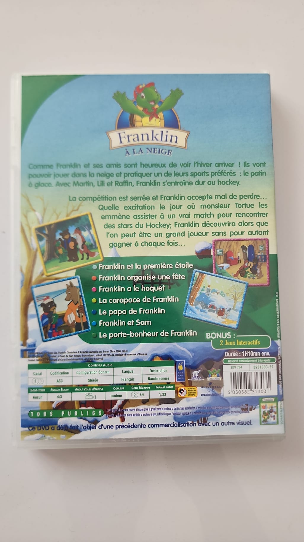 Franklin à la Neige - DVD Série TV Enfants Universal