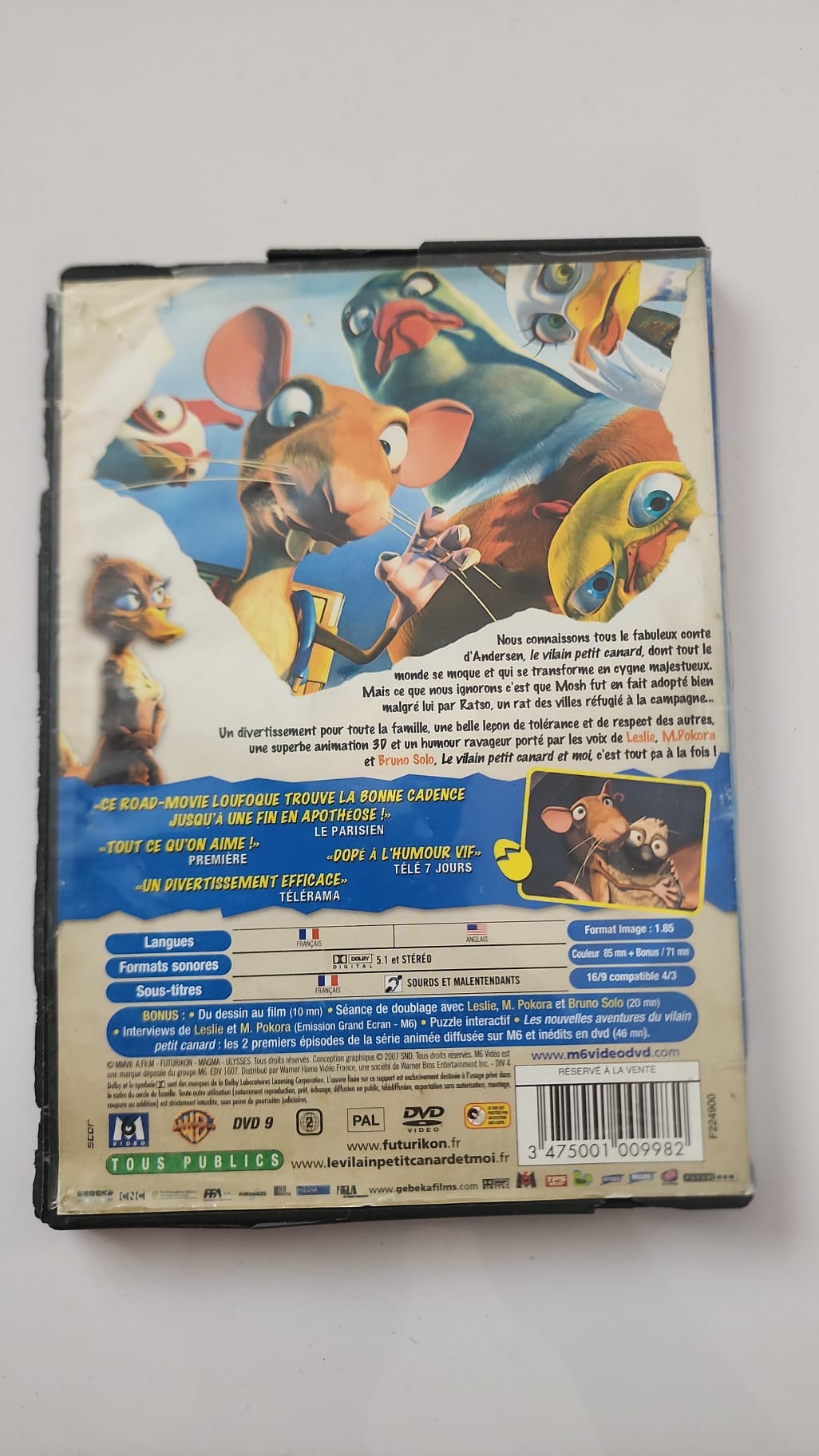 Le Vilain Petit Canard et Moi - DVD Animation M. Pokora Leslie Bruno Solo
