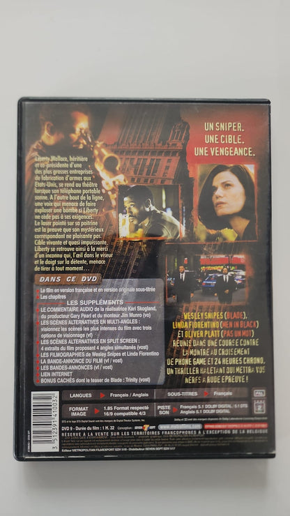 Appel au Meurtre DVD - Dos de la boîte avec synopsis et suppléments