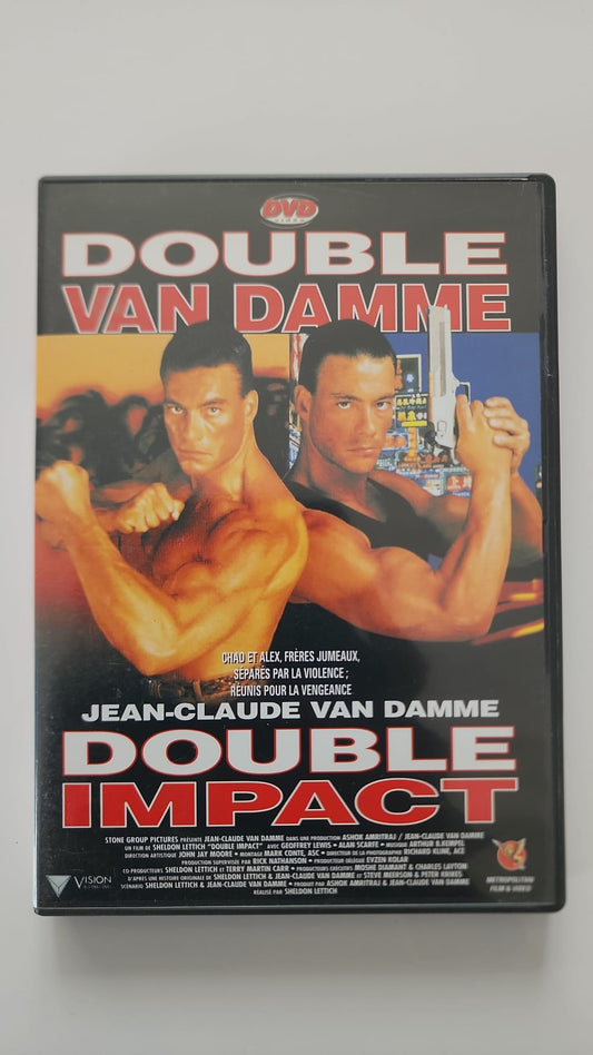 Double Impact DVD - Couverture avant Jean-Claude Van Damme double rôle