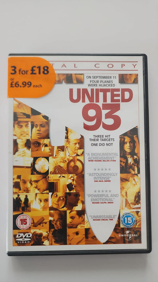 United 93 DVD - Couverture avant Paul Greengrass Universal