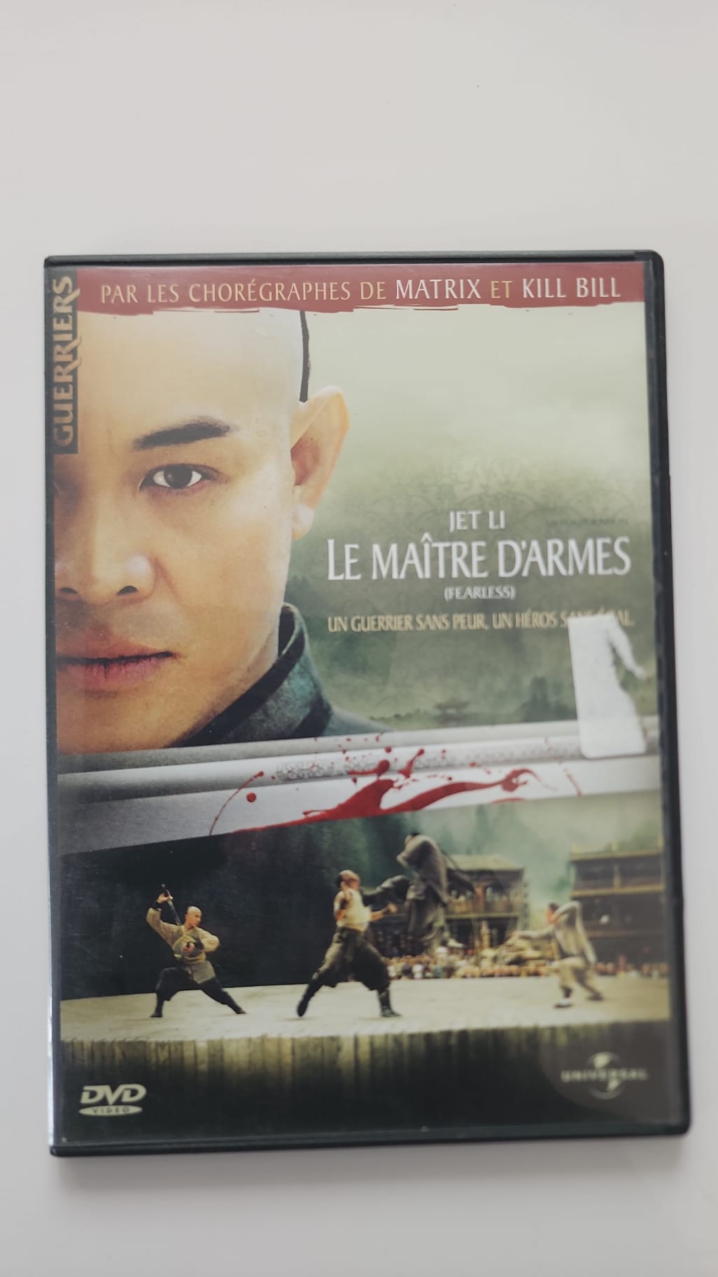 Le Maître d'Armes Fearless DVD - Couverture avant Jet Li
