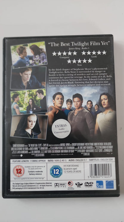 The Twilight Saga Eclipse DVD - Verso