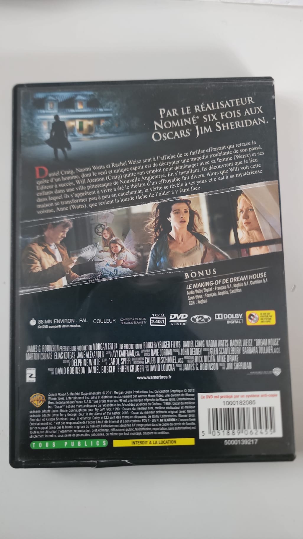Dream House DVD - Verso
