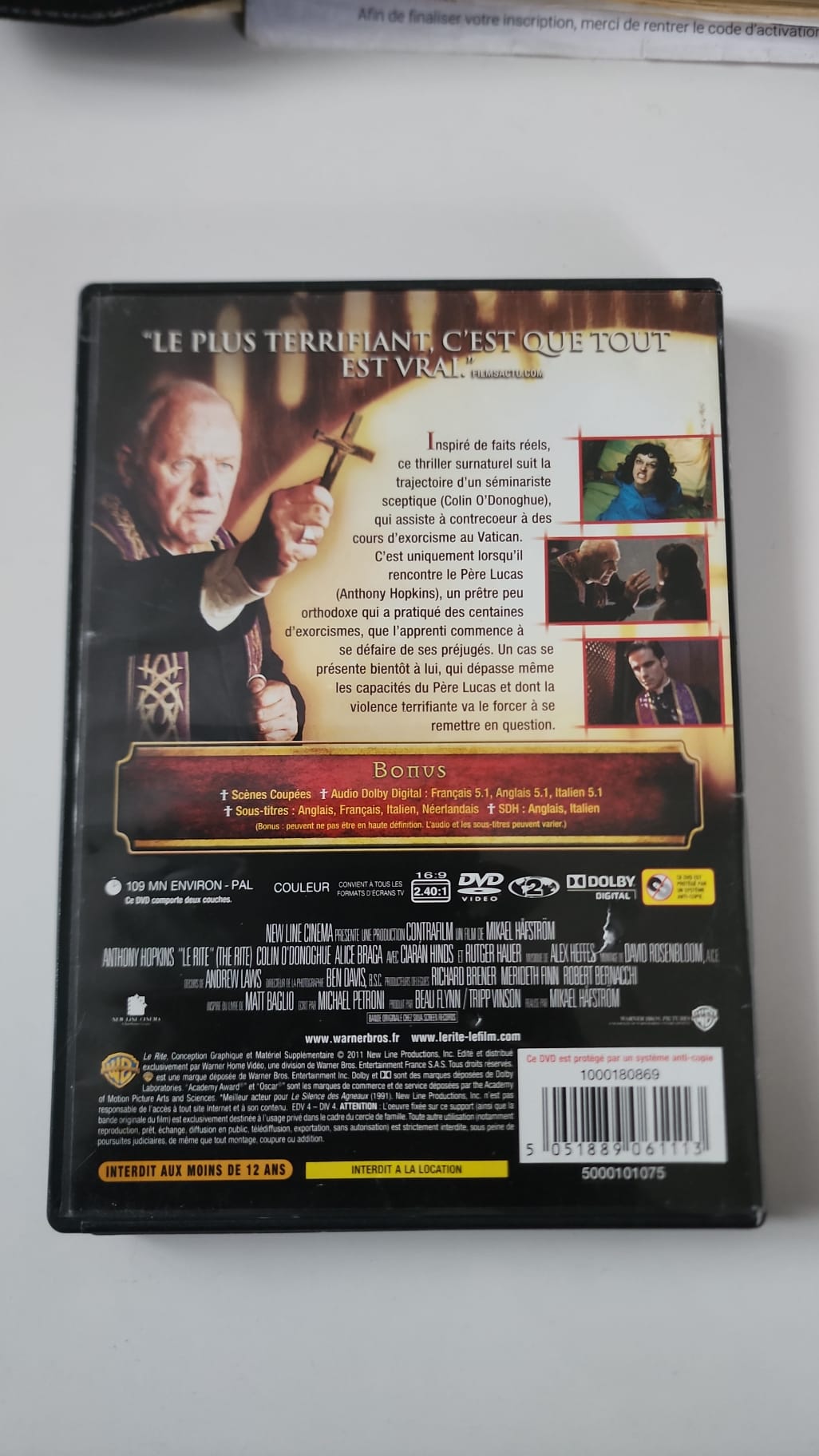 Le Rite DVD - Verso