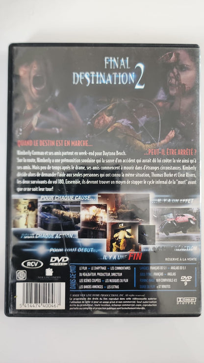 Final Destination 2 DVD - Dos de la boîte
