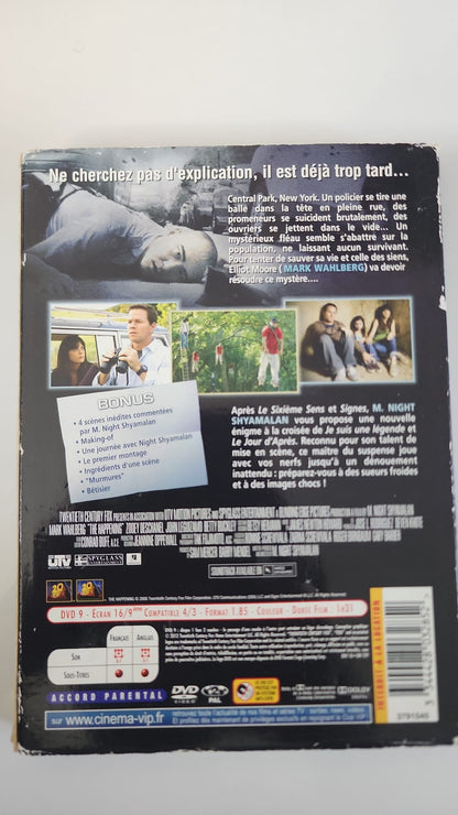 灭顶之灾 – DVD | M. 奈特·沙马兰 | 马克·沃尔伯格，佐伊·丹斯切尔 | 惊悚恐怖 | 法语版 | 2区 | 二手成色良好