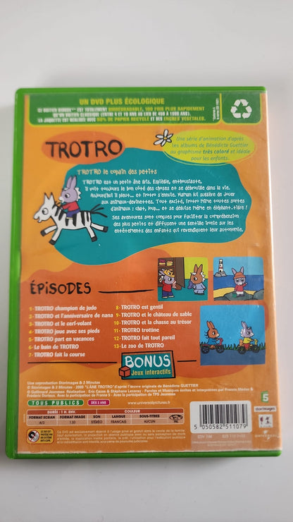 Trotro fait son Zoo DVD - Couverture arrière et liste des épisodes
