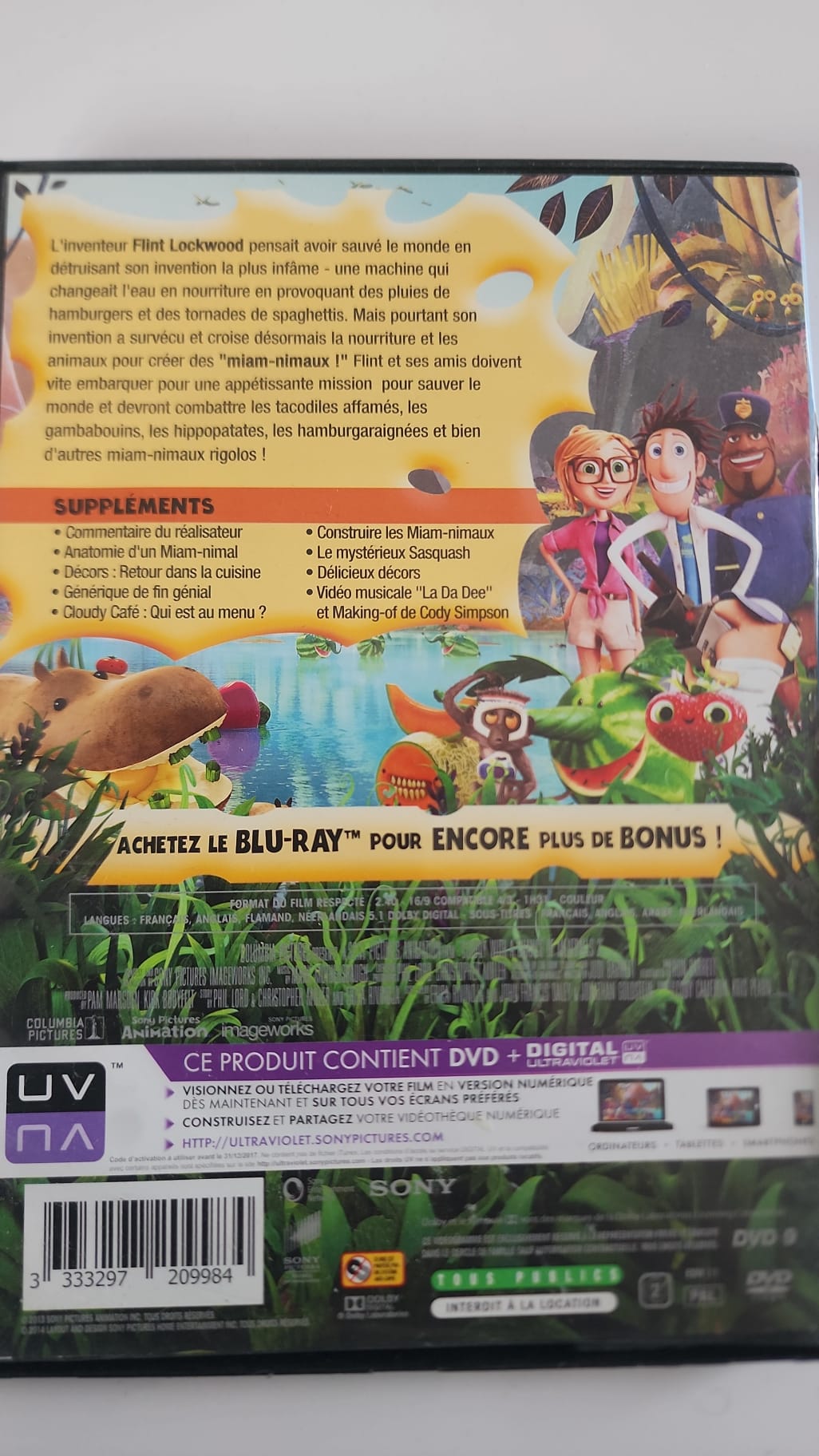 L'Île des Miam-Nimaux 2 DVD - Couverture arrière et synopsis