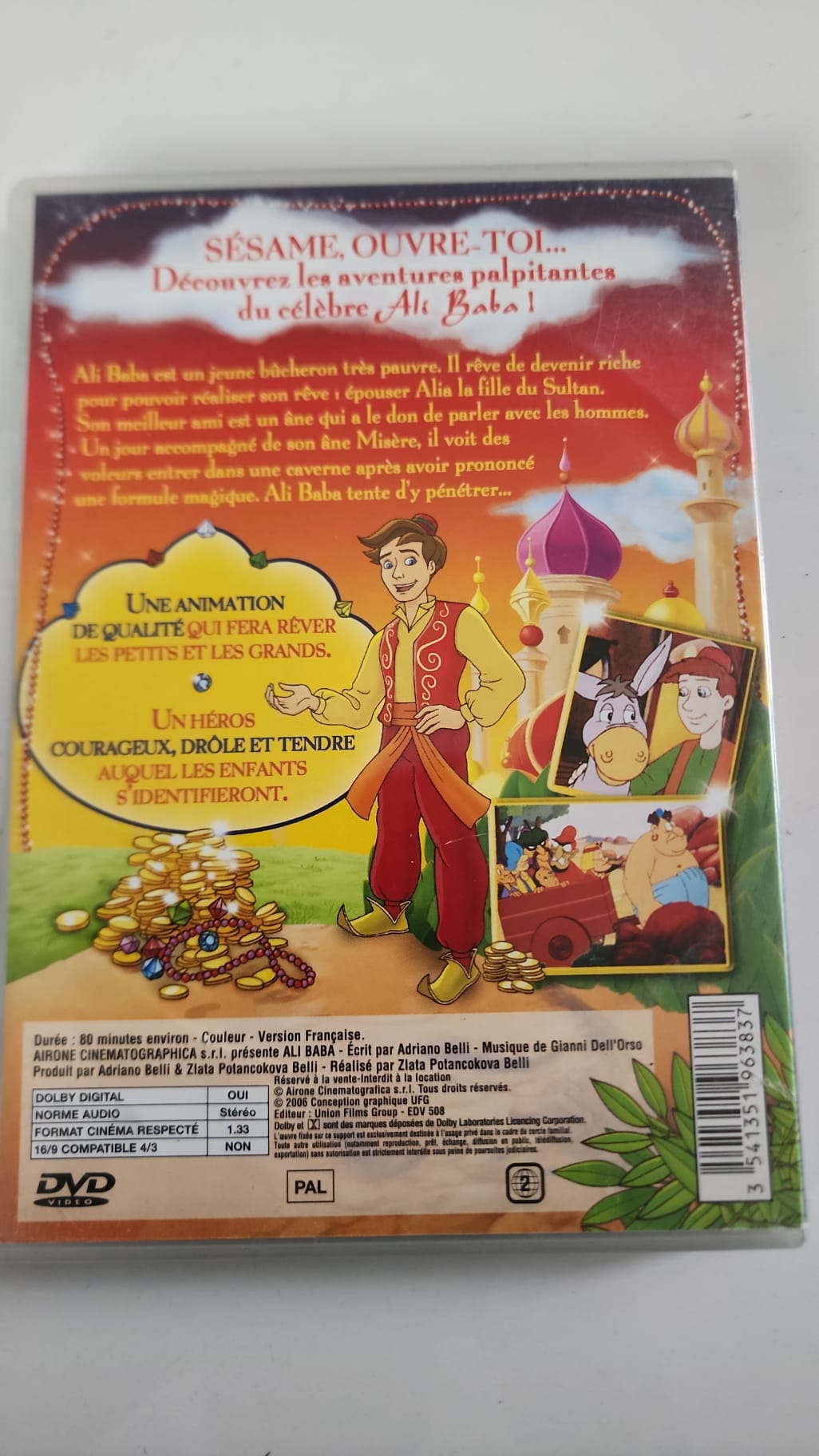 Ali Baba DVD - Couverture arrière et synopsis