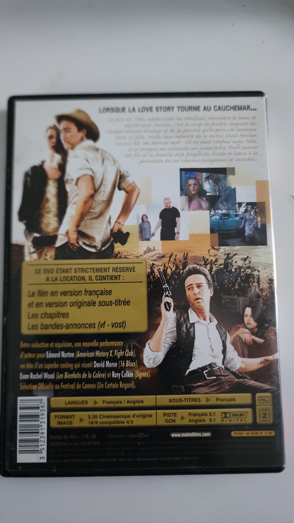Down in the Valley - Dos du DVD - synopsis et bonus