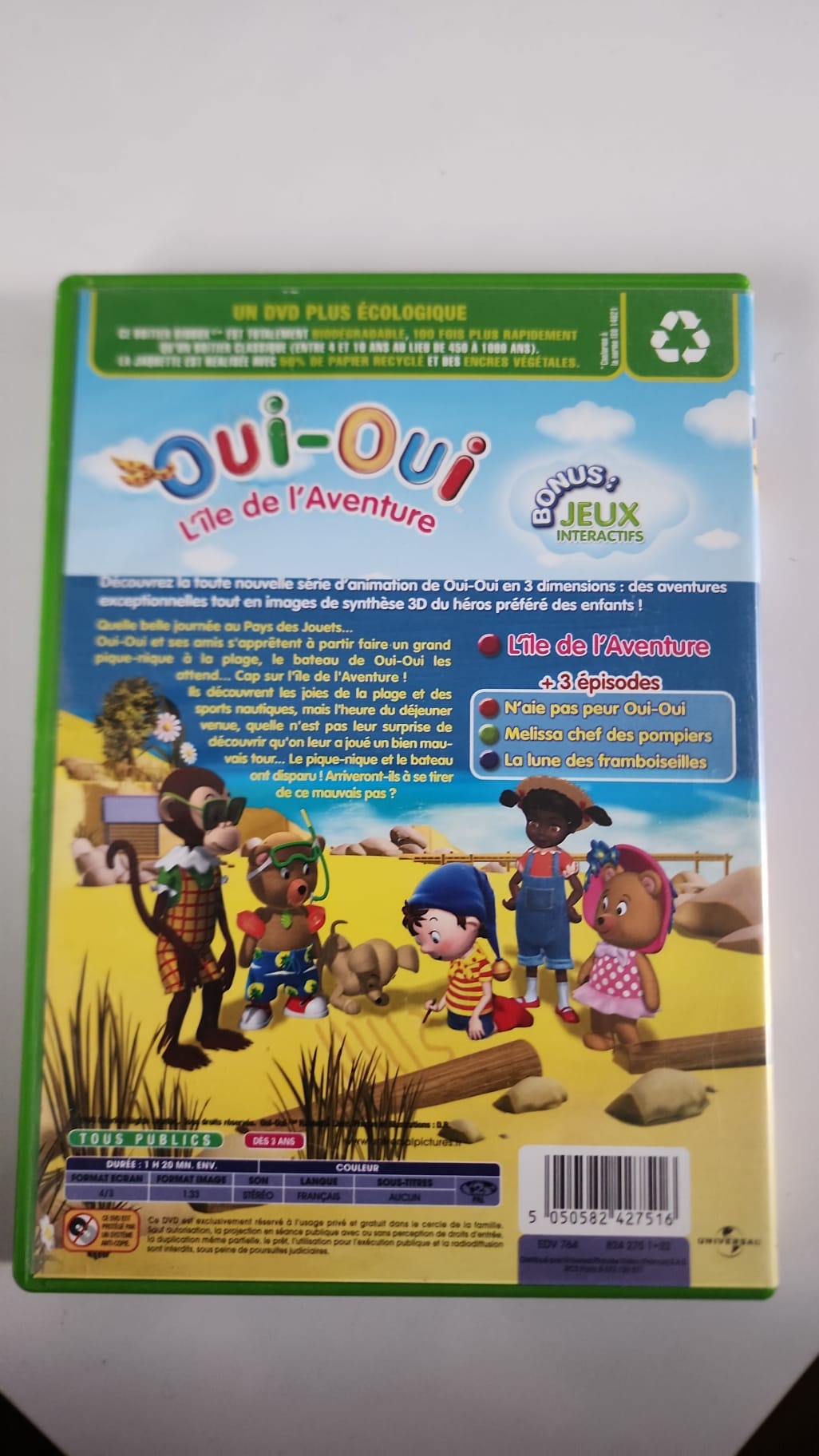 Oui-Oui L'Île de l'Aventure DVD - Code-barres EAN
