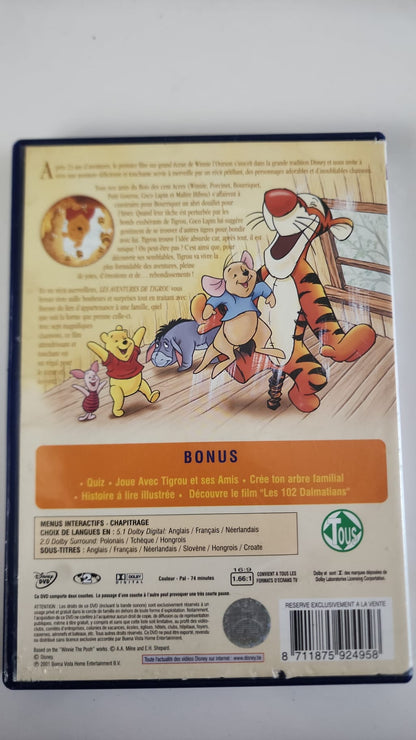 Les Aventures de Tigrou DVD - Pochette arrière avec bonus