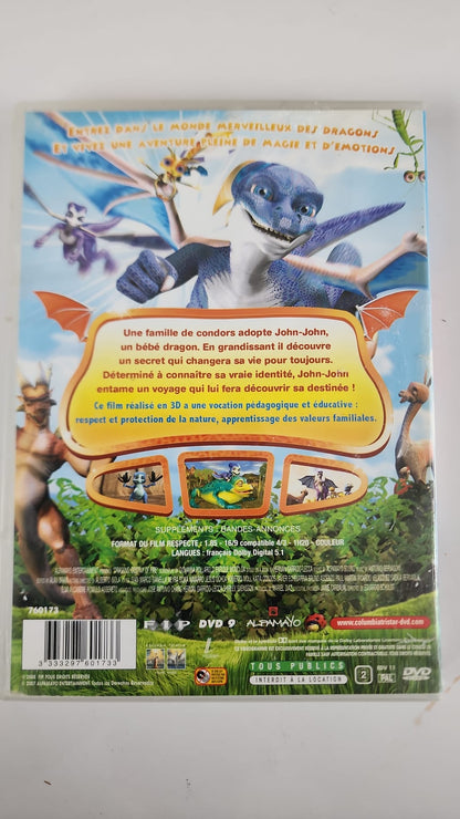 John-John L'Apprenti Dragon DVD - Pochette arrière avec synopsis