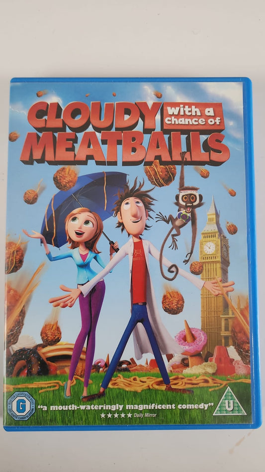 Cloudy with a Chance of Meatballs DVD - Pochette avant Sony boîtier bleu UK