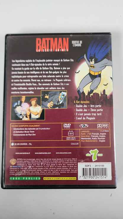 Batman La Série Animée DVD - Pochette arrière 4 épisodes synopsis Double Face Pingouin